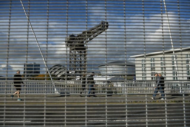 Metal fences have been erected around the COP26 venue.