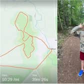 William has been recording his routes and times on the running app Strava.