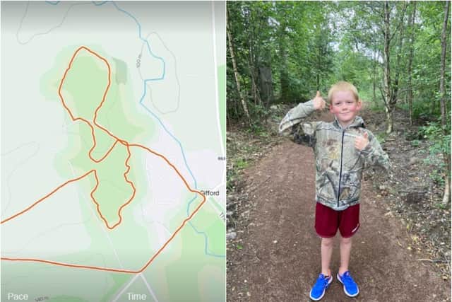 William has been recording his routes and times on the running app Strava.