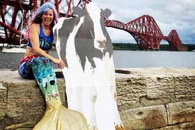 Lindsey Cole, an 'urban mermaid', who is hoping to raise awareness of the plastic pandemic with her adventure swim across the Firth of Forth.
