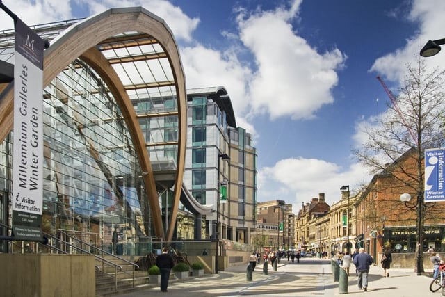 The Steel City is on average around four hours away by train, with 24 trains running to the city daily from Edinburgh Waverley. Sheffield's attractions include Sheffield Botanical Gardens, Sheffield Winter Garden, Graves Park and Butterfly House. Pictured are the Winter Gardens at the city's Millennium Galleries.