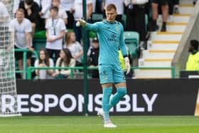 Max Boruc made his Hibs debut against Inter Club d'Escaldes in Europa Conference League qualifying. Picture: SNS