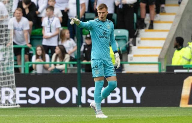 Max Boruc made his Hibs debut against Inter Club d'Escaldes in Europa Conference League qualifying. Picture: SNS