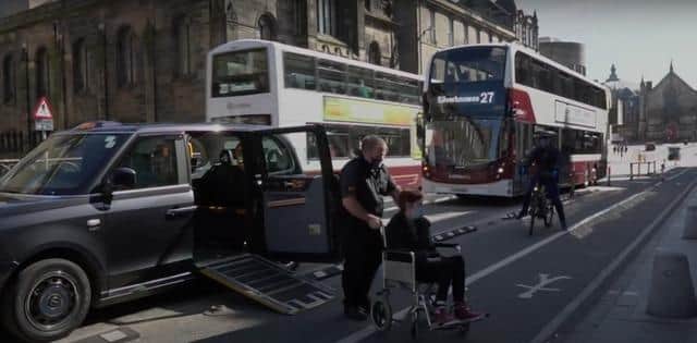 Wheelchair user has to cross cycle lane