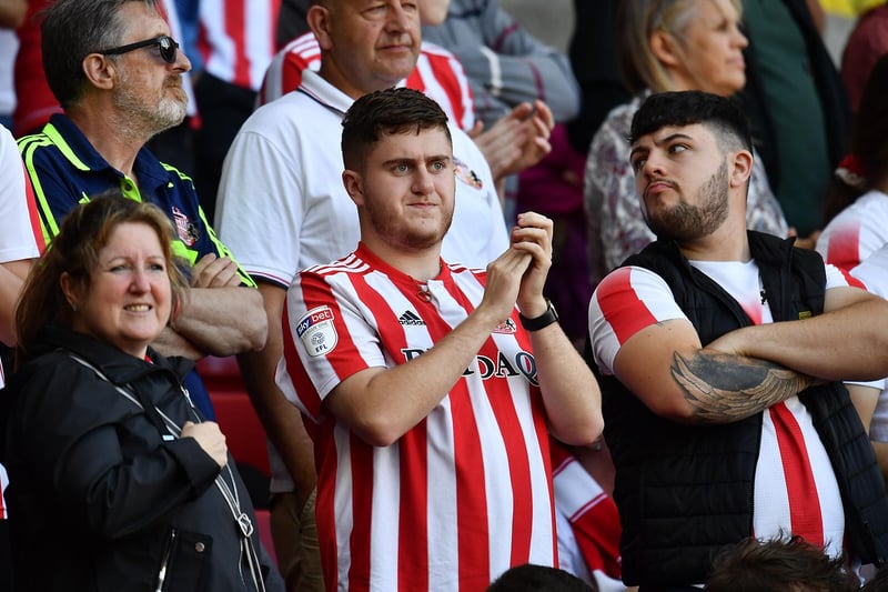 Sunderland fans take in the scenes at the Stadium of Light.