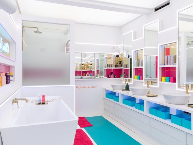 The bathroom, where toothbrushing and whispers take place