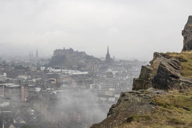 Scotsman reader Agnes Renusz took this atmospheric picture of Edinburgh shrouded in mist from Holyrood Park