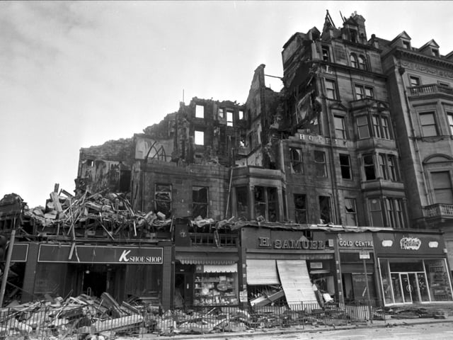 A terrible blaze at the Palace Hotel on a night in June 1991 resulted in a prominent corner of Edinburgh city centre being torn down. The building on the corner of Princes Street and Castle Street was replaced in 1995 by a new office and retail block.