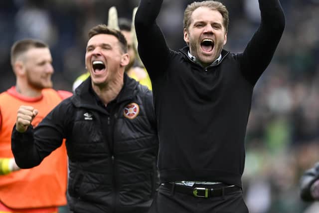 Neilson at full time after the semi-final win over Hibs