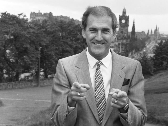 Comic and actor Russ Abbot came to Edinburgh to promote his Christmas show in September 1985.