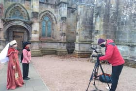 Pupils at Roslin Primary School get behind the camera for their starring roles at the Chapel (Photo: Rosslyn Chapel Trust).