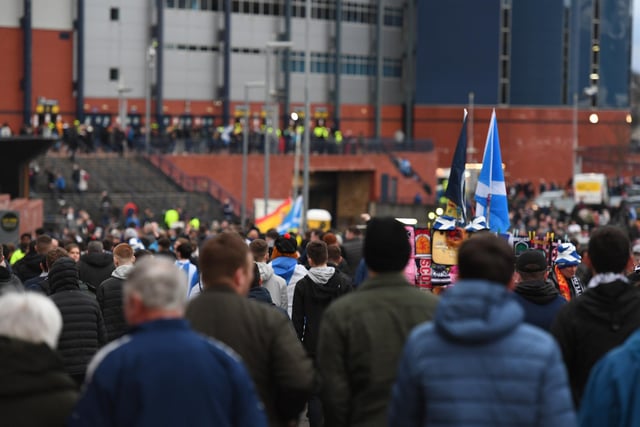 A sea of Scotland fans make their way to sold-out Hampden