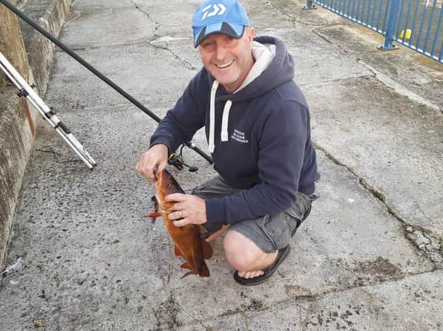 Barry McEwan at Dunbar Harbour.
