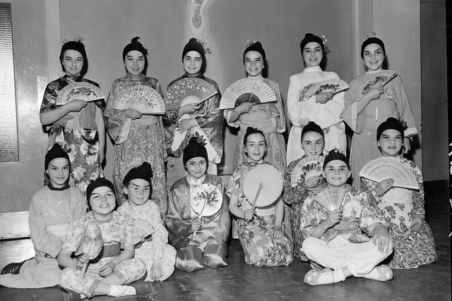 St Johns Church Sunday School perform 'The Jolly Geisha Girl' at the festival in 1963.