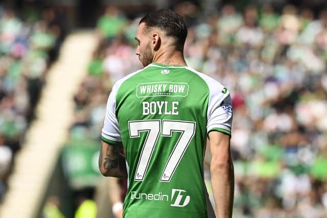 Martin Boyle's number 77 shirt could be a good omen for Hibs and it certainly started well with a vital last-gasp goal against Hearts on his return. He may be the perfect foil for Elie Youan in what promises to be a blistering attack.  Picture: Rob Casey / SNS