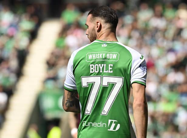 Martin Boyle's number 77 shirt could be a good omen for Hibs and it certainly started well with a vital last-gasp goal against Hearts on his return. He may be the perfect foil for Elie Youan in what promises to be a blistering attack.  Picture: Rob Casey / SNS