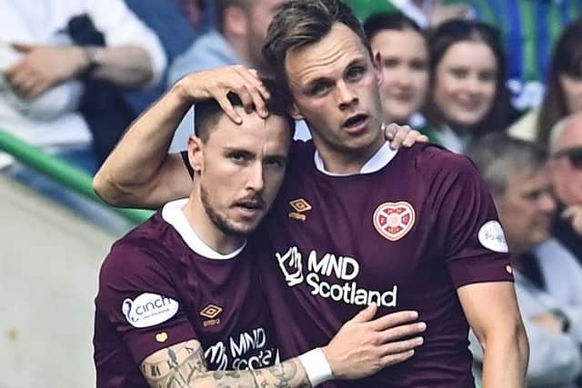 One of the assists Barrie McKay has provided this season came in the first Edinburgh derby, where he provided a through ball for Lawrence Shankland to get his first goal for the club. Picture: SNS
