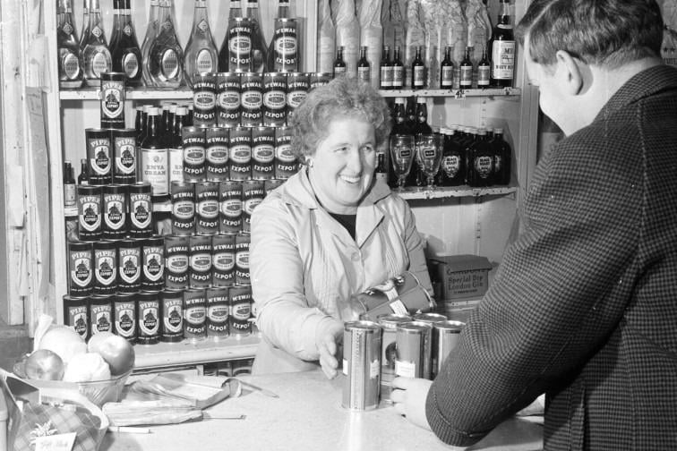 A customer stocks up for the celebrations ahead at HJ Hildersley's licensed grocer.