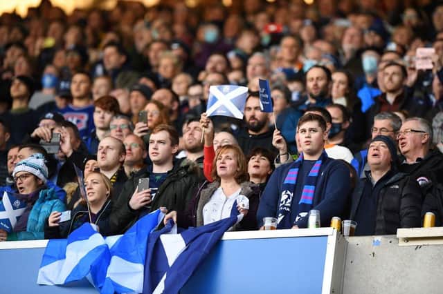Scottish fans filled Murrayfield in November for the Autumn Nations Series games.(Photo by ANDY BUCHANAN/AFP via Getty Images)