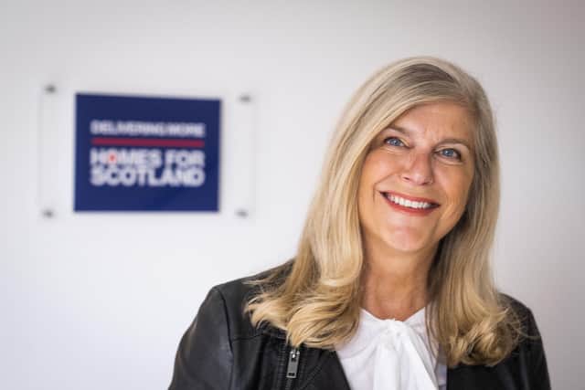 In a 'seamless transition', Jane Wood, pictured, succeeds Nicola Barclay as chief executive of Homes for Scotland (HFS). Picture: Chris Watt