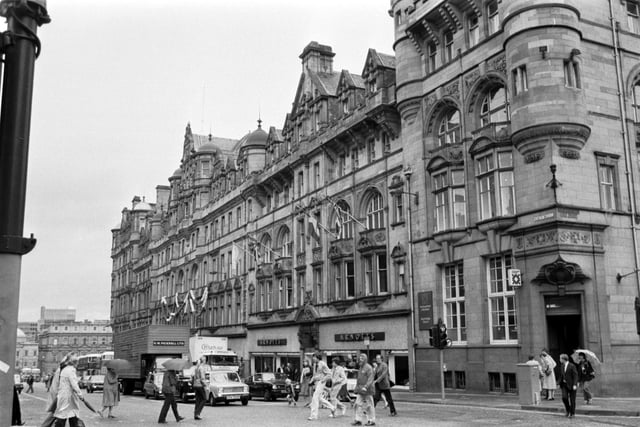 Exterior of Arnotts department store on North Bridge Edinburgh, August 1981.