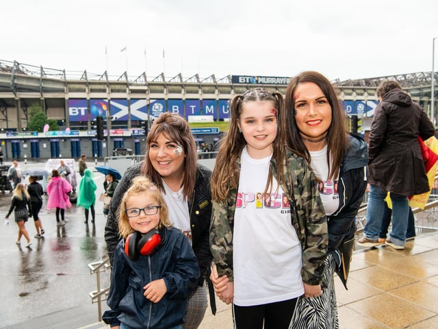 Spice Girls fans Robyn, Lauren, Paige McGarrie and Lindsay Ronald.