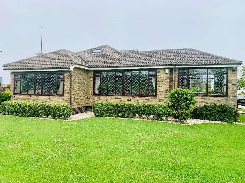 The rear of the property, which lies close to Scarborough South Cliff Golf Club.