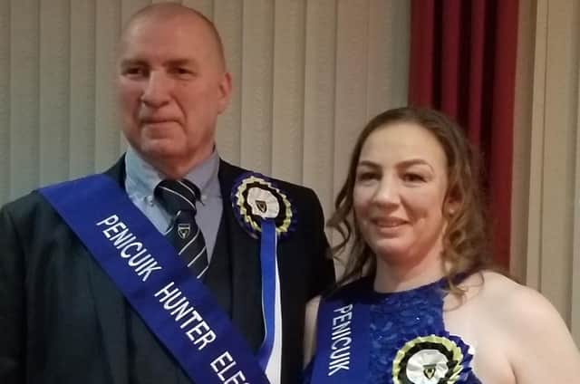 Penicuik Hunter and Lass elect 2022, Duncan Whitson and Kelly Lorimer.