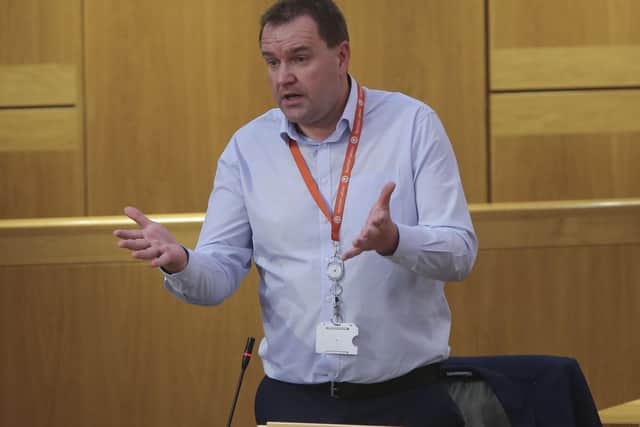 Lothian Labour MSP Neil Findlay speaking in the Scottish Parliament    Picture: Fraser Bremner