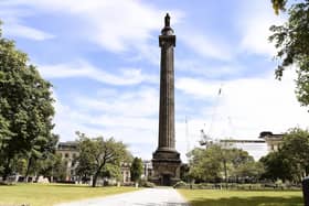 The plaque removed from the Melville monument in St Andrew Square said Henry Dundas was “instrumental in deferring the abolition of the Atlantic slave trade”.   Picture: Lisa Ferguson.