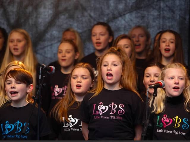 Little Voices Big Stars often perform at the Edinburgh Christmas light switch-on.