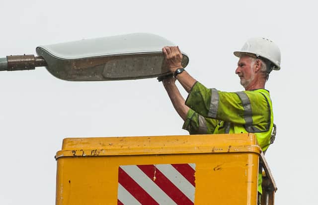 New street lights are being fitted across Edinburgh