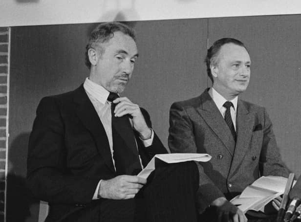 Paul Eddington, right, and Nigel Hawthorne, aka Prime Minister Jim Hacker and 'Sir Humphrey' from sitcom Yes, Prime Minister (Picture: Reg Lancaster/Daily Express/Hulton Archive/Getty Images)