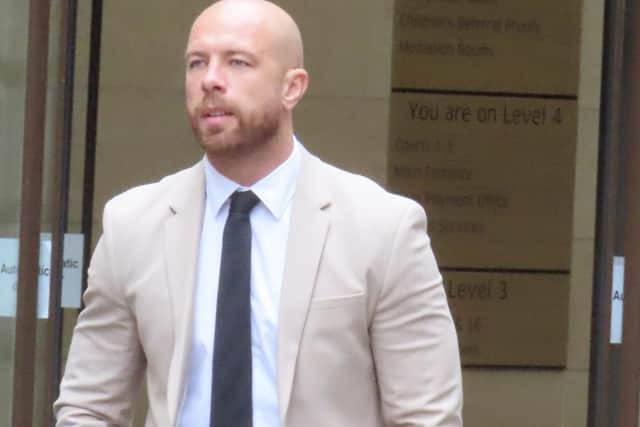 Jordon Forster appeared at Edinburgh Sheriff Court after admitting abusive conduct towards his ex-partner Alicia Dyet.