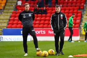 Steven Whittaker, left, helped Hibs get back on track when Paul Heckingbottom left by being part of the coaching set-up in a 4-1 win over St Johnstone.