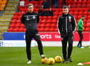 Steven Whittaker, left, helped Hibs get back on track when Paul Heckingbottom left by being part of the coaching set-up in a 4-1 win over St Johnstone.