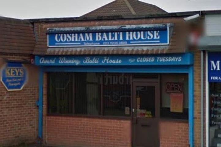 7: According to our readers, Cosham Balti House in Tregaron Avenue, Cosham, serves the city's seventh-best takeaway curry.