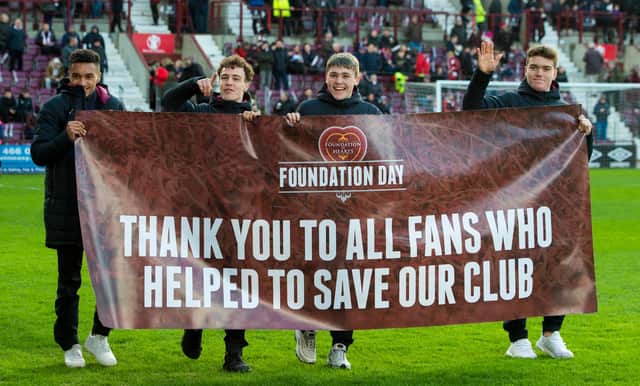 Hearts have become indebted to fans pledging money through Foundation of Hearts.