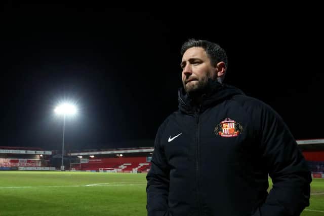 Former Hearts boss Lee Johnson is in charge of Sunderland. (Photo by Lewis Storey/Getty Images)