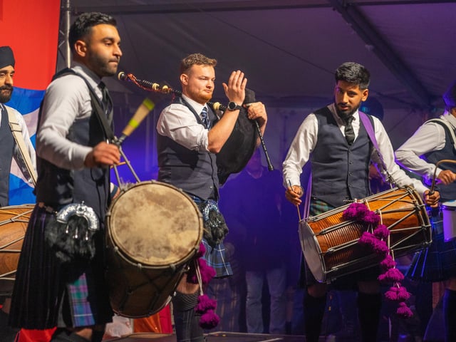 Scottish and Indian musicians came together to entertain the crowds at Edinburgh’s Dusherra Festival.