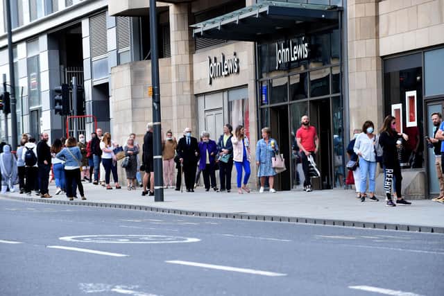 John Lewis and non-essential shops withing shopping centres across Edinburgh have opened their doors today for the first time since spring