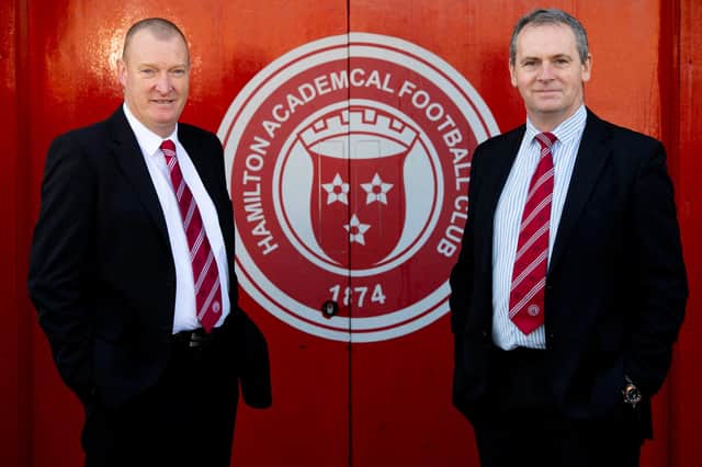 Allan Maitland (right) reckons league reconstruction is being done to save Hearts. Picture: SNS