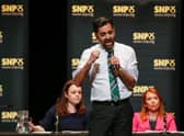 Humza Yousaf speaks during the SNP leadership debate in Aberdeen on Sunday (Picture: Craig Brough/PA)