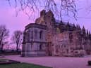 Rosslyn Chapel is pretty in pink thanks to the incredible colour of the sky.