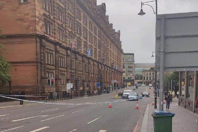 Part of Lothian Road was closed after the incident.
Picture: via Edinburgh Evening News crime and breaking incidents Facebook group