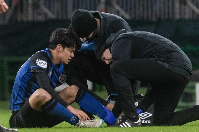 Took a painful kick to his foot at Celtic Park and had to be replaced after having coming on as sub himself. The Japanese forward will undergo a scan to assess the extent of the damage but if it is an impact injury he shouldn't be out for too long