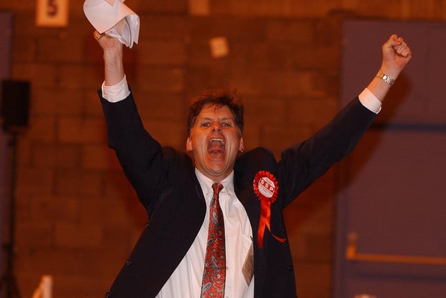 Scottish Socialist Colin Fox celebrates his election as a Lothian MSP.  He was one of six Socialists to win seats as part of the "rainbow" parliament which also included an influx of Greens and independents.
But the Scottish Socialist Party would later be hit by a sex scandal surrounding its leader Tommy Sheridan who then formed a new party Solidarity.  But they all lost their seats at the next election in 2007.