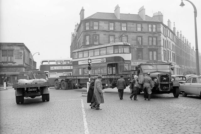 Even in the 1900's, Edinburgh's Leith Walk was a busy street, with cars, trams, buses and locals all making their way through the city.