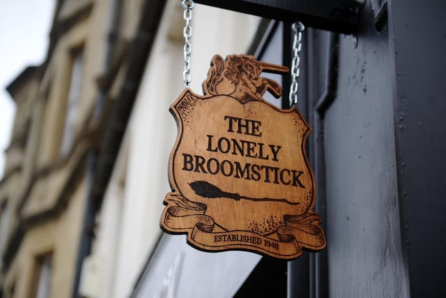 The Lonely Broomstick. New Harry Potter themed store which opened in Falkirk. The store has a Harry Potter potion making room for parties, gift shop and magical beverages.