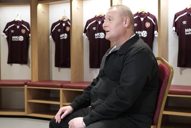 Frankie McAvoy speaks to Hearts TV after agreeing to become the club's new academy director. Picture: Contributed